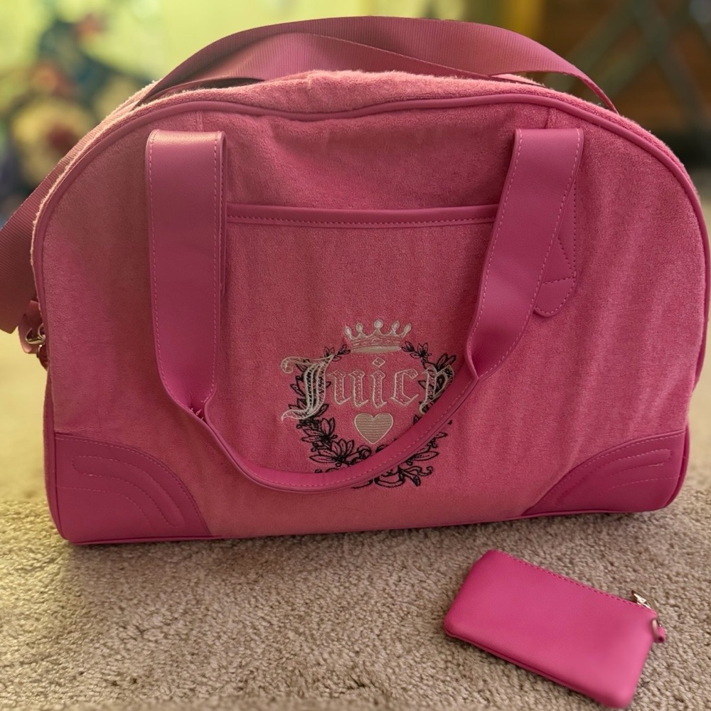 Juicy Couture Juicy Hot Pink Heritage Weekender Duffel Bag